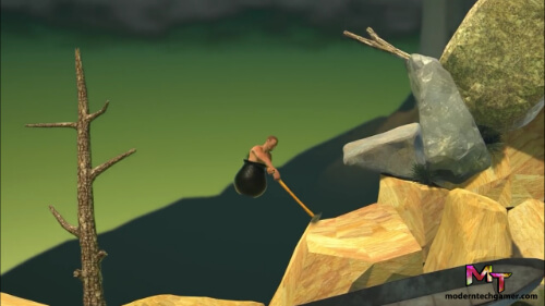 second screen shot of playing getting over it apk game